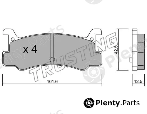 Trusting 398.0 — Brake Pad Set, disc brake