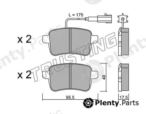Trusting 912.0 — Brake Pad Set, disc brake
