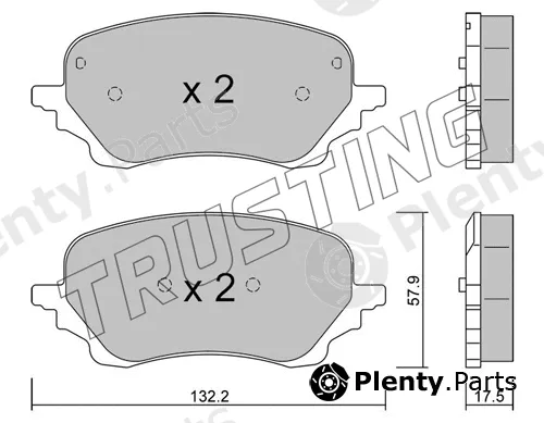 Trusting 1247.0 — Brake Pad Set, disc brake