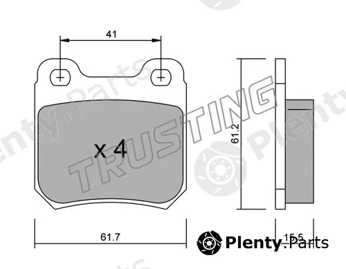 Trusting 285.0 — Brake Pad Set, disc brake