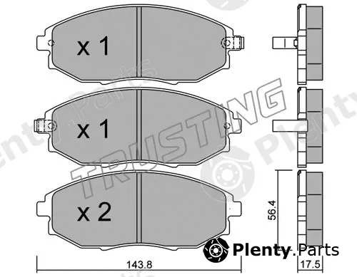 Trusting 862.0 — Brake Pad Set, disc brake
