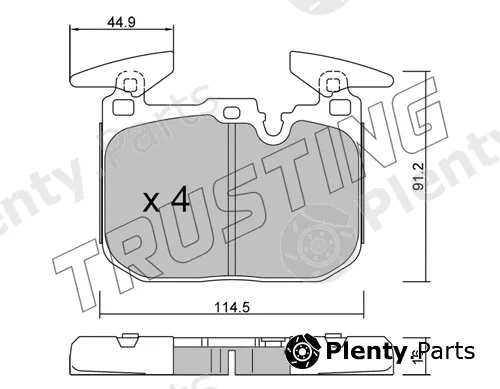 Trusting 1039.3 — Brake Pad Set, disc brake