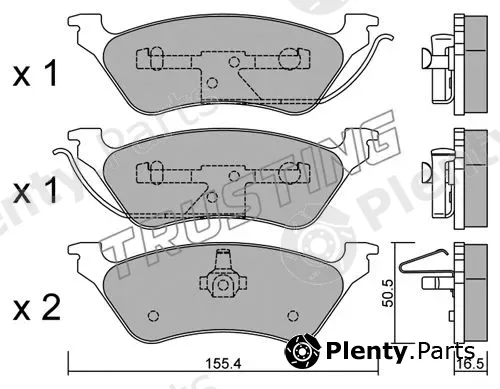 Trusting 641.0 — Brake Pad Set, disc brake