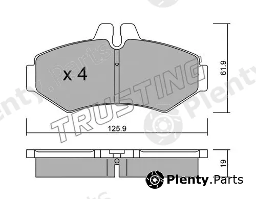 Trusting 588.0 — Brake Pad Set, disc brake