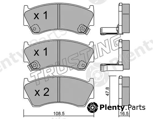 Trusting 286.0 — Brake Pad Set, disc brake