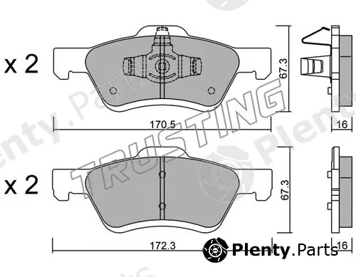 Trusting 923.0 — Brake Pad Set, disc brake