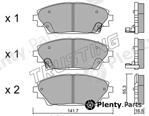 Trusting 1008.0 — Brake Pad Set, disc brake