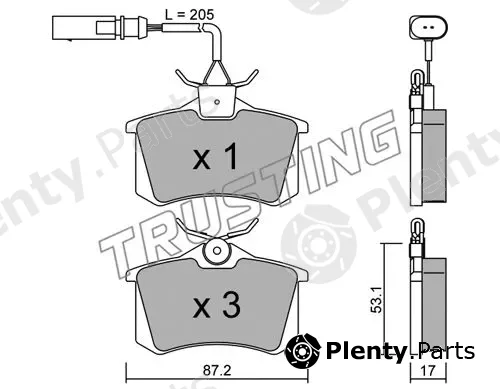 Trusting 102.3 — Brake Pad Set, disc brake