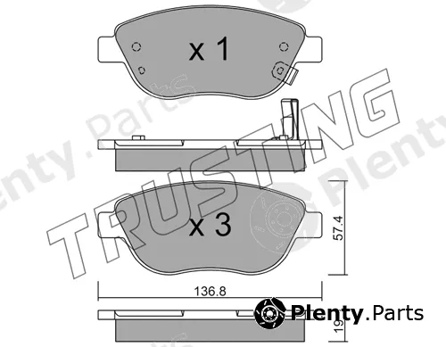 Trusting 331.2 — Brake Pad Set, disc brake