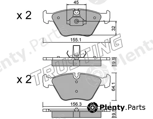 Trusting 216.3 — Brake Pad Set, disc brake