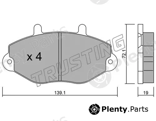 Trusting 202.0 — Brake Pad Set, disc brake