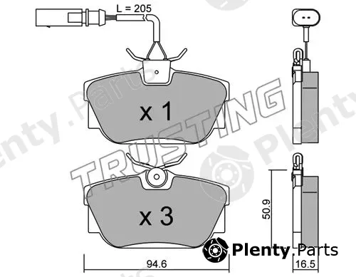 Trusting 355.1 — Brake Pad Set, disc brake