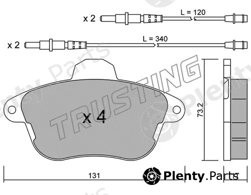 Trusting 191.0 — Brake Pad Set, disc brake