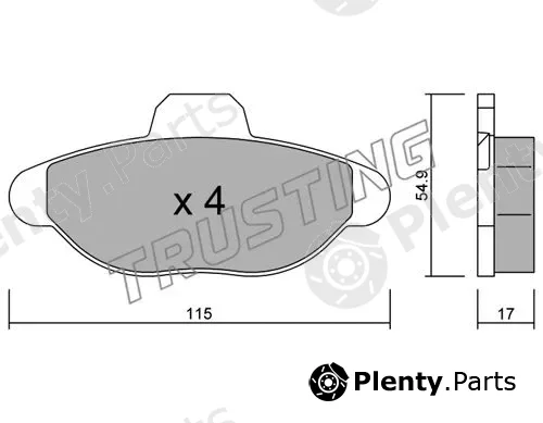 Trusting 139.0 — Brake Pad Set, disc brake