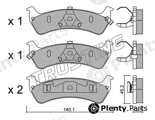 Trusting 644.0 — Brake Pad Set, disc brake
