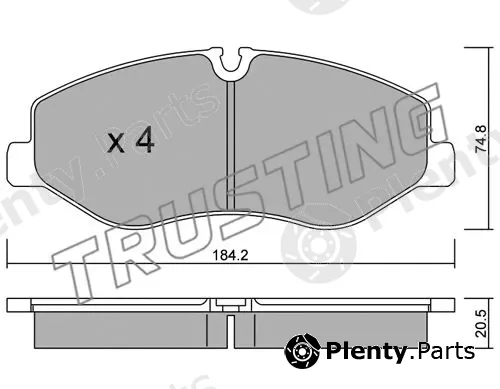 Trusting 1139.0 — Brake Pad Set, disc brake