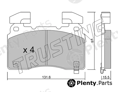 Trusting 1179.0 — Brake Pad Set, disc brake