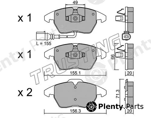 Trusting 564.0 — Brake Pad Set, disc brake