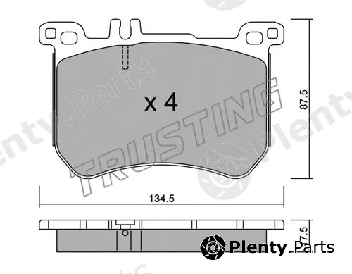 Trusting 1045.0 — Brake Pad Set, disc brake