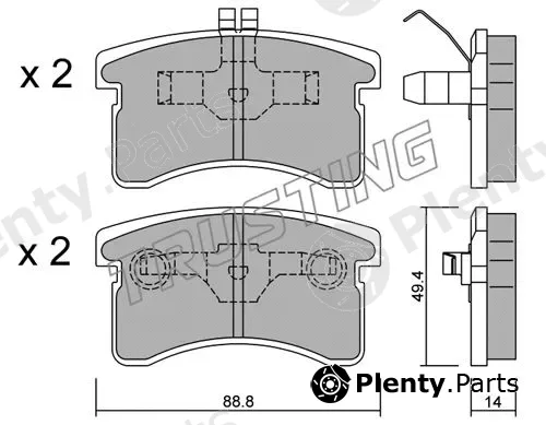 Trusting 387.0 — Brake Pad Set, disc brake