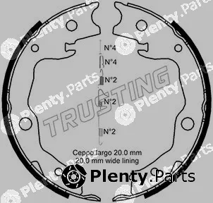Trusting 115.322K — Brake Shoe Set, parking brake