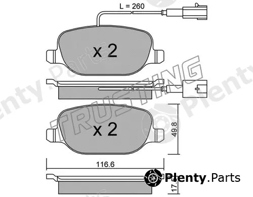 Trusting 720.2 — Brake Pad Set, disc brake