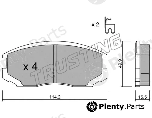 Trusting 391.0 — Brake Pad Set, disc brake