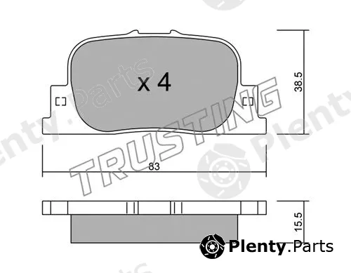 Trusting 768.0 — Brake Pad Set, disc brake