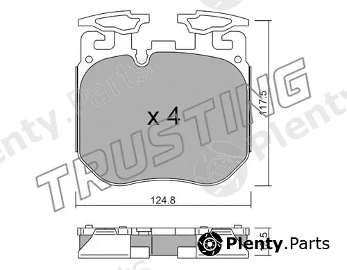 Trusting 1147.0 — Brake Pad Set, disc brake