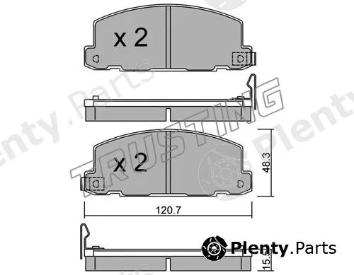 Trusting 369.0 — Brake Pad Set, disc brake