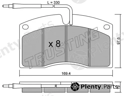 Trusting 664.0 — Brake Pad Set, disc brake