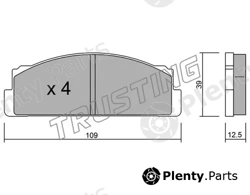 Trusting 001.1 — Brake Pad Set, disc brake