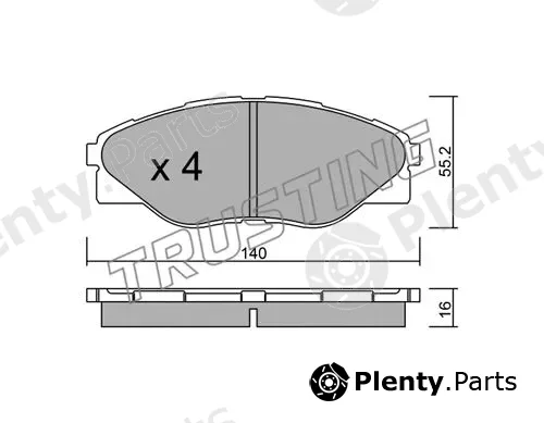 Trusting 952.0 — Brake Pad Set, disc brake