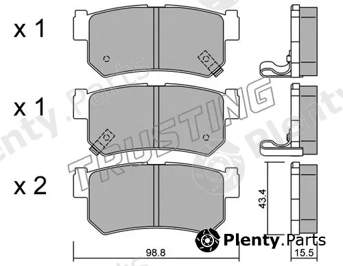 Trusting 535.0 — Brake Pad Set, disc brake