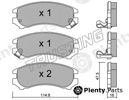 Trusting 239.1 — Brake Pad Set, disc brake