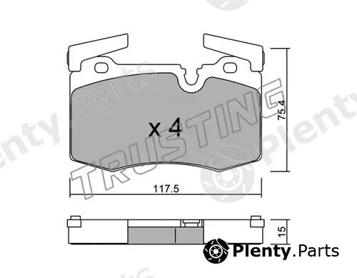 Trusting 846.0 — Brake Pad Set, disc brake