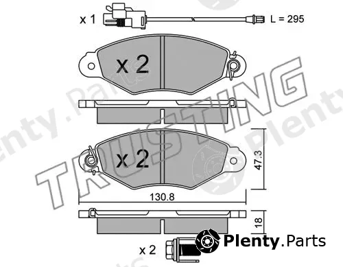 Trusting 262.2 — Brake Pad Set, disc brake