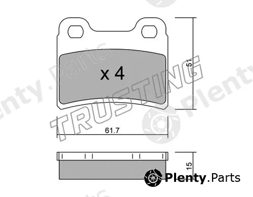 Trusting 551.0 — Brake Pad Set, disc brake