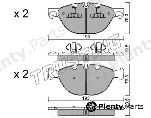 Trusting 839.0 — Brake Pad Set, disc brake