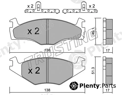 Trusting 047.2K — Brake Pad Set, disc brake