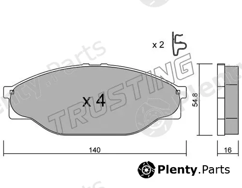 Trusting 448.0 — Brake Pad Set, disc brake