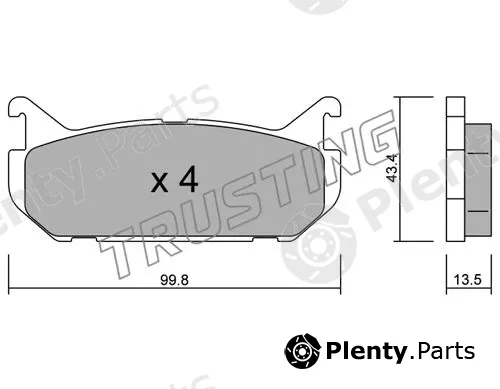 Trusting 312.0 — Brake Pad Set, disc brake