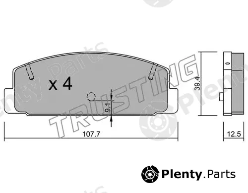 Trusting 311.2 — Brake Pad Set, disc brake