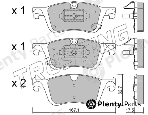 Trusting 1365.0 — Brake Pad Set, disc brake