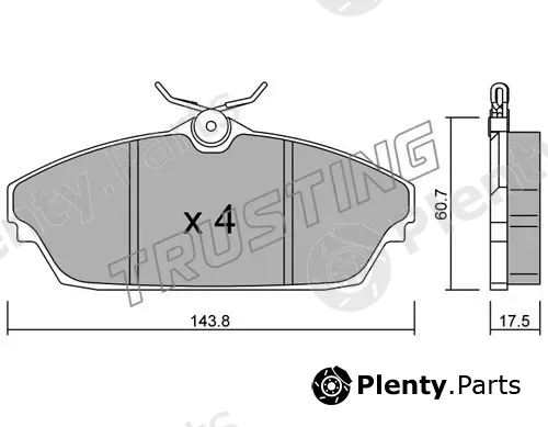 Trusting 798.0 — Brake Pad Set, disc brake