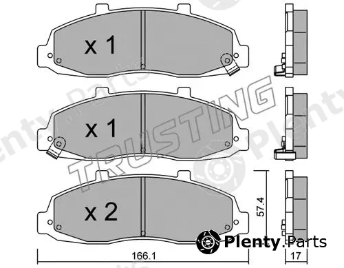 Trusting 874.0 — Brake Pad Set, disc brake