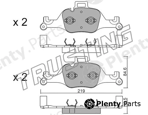 Trusting 1145.0 — Brake Pad Set, disc brake