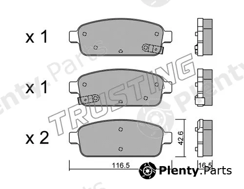 Trusting 857.0 — Brake Pad Set, disc brake