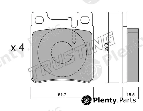 Trusting 583.0 — Brake Pad Set, disc brake