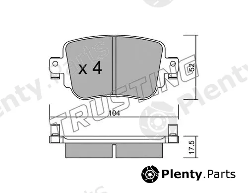 Trusting 996.0 — Brake Pad Set, disc brake
